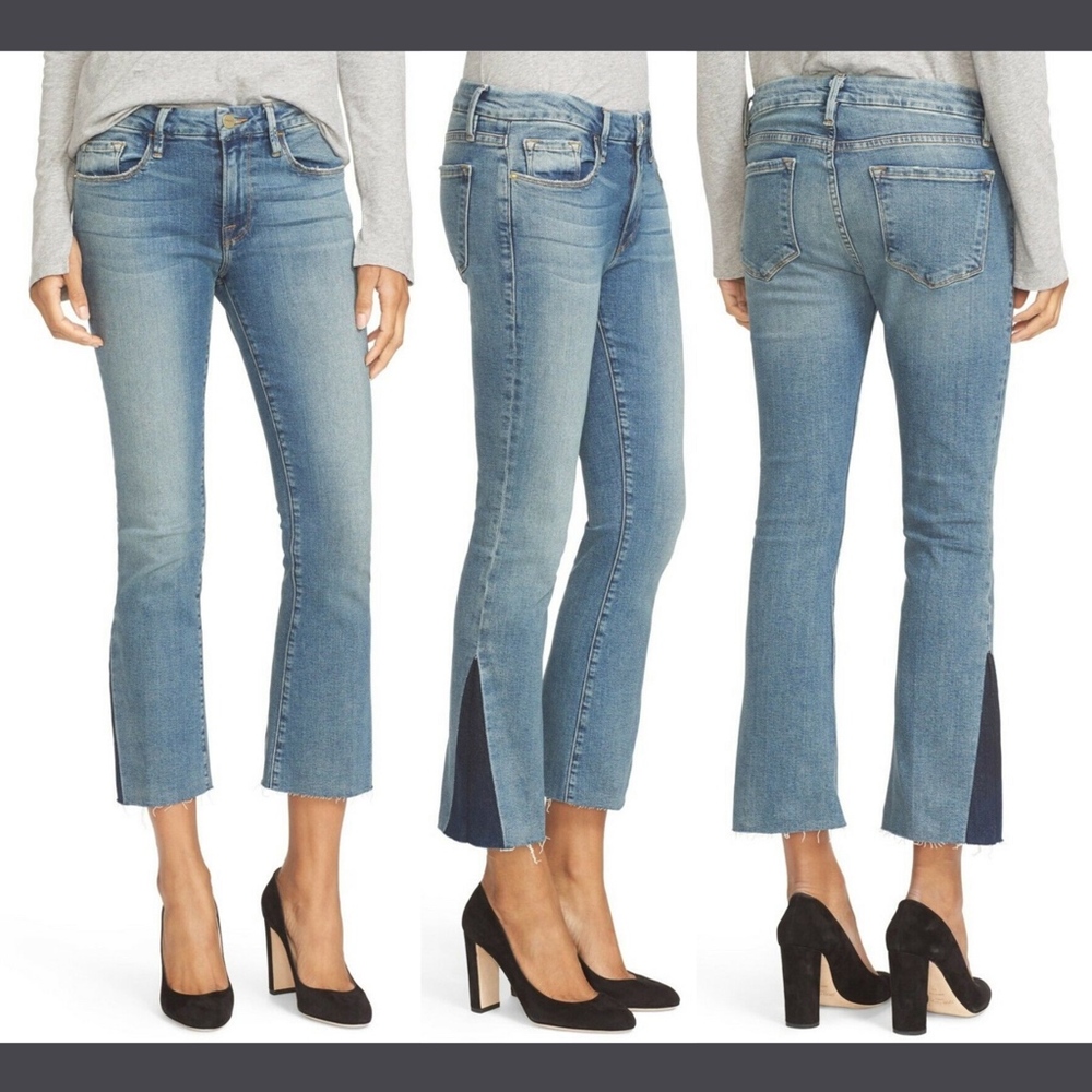 NWT Frame Denim Crop Mini‎ Bootcut Jeans in Austin [SZ 24 ]